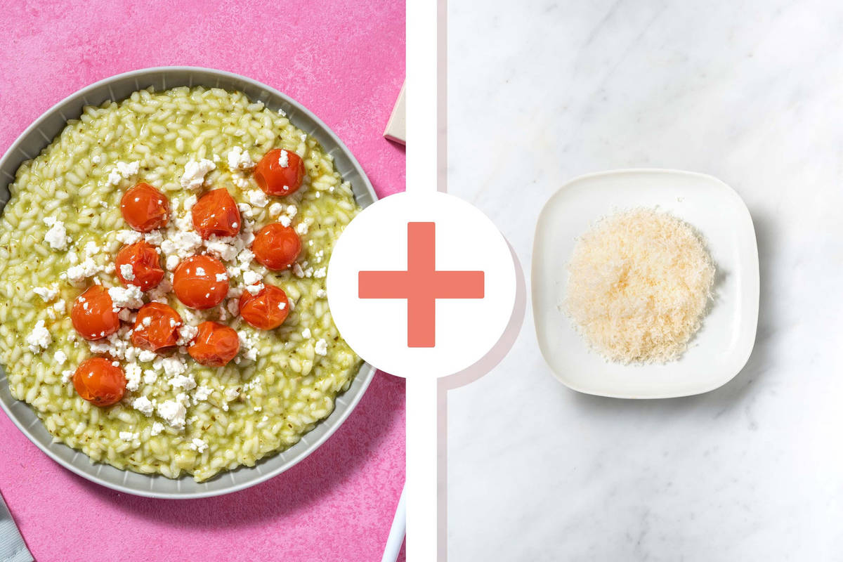 Cheesy Oven-Baked Pesto Risotto