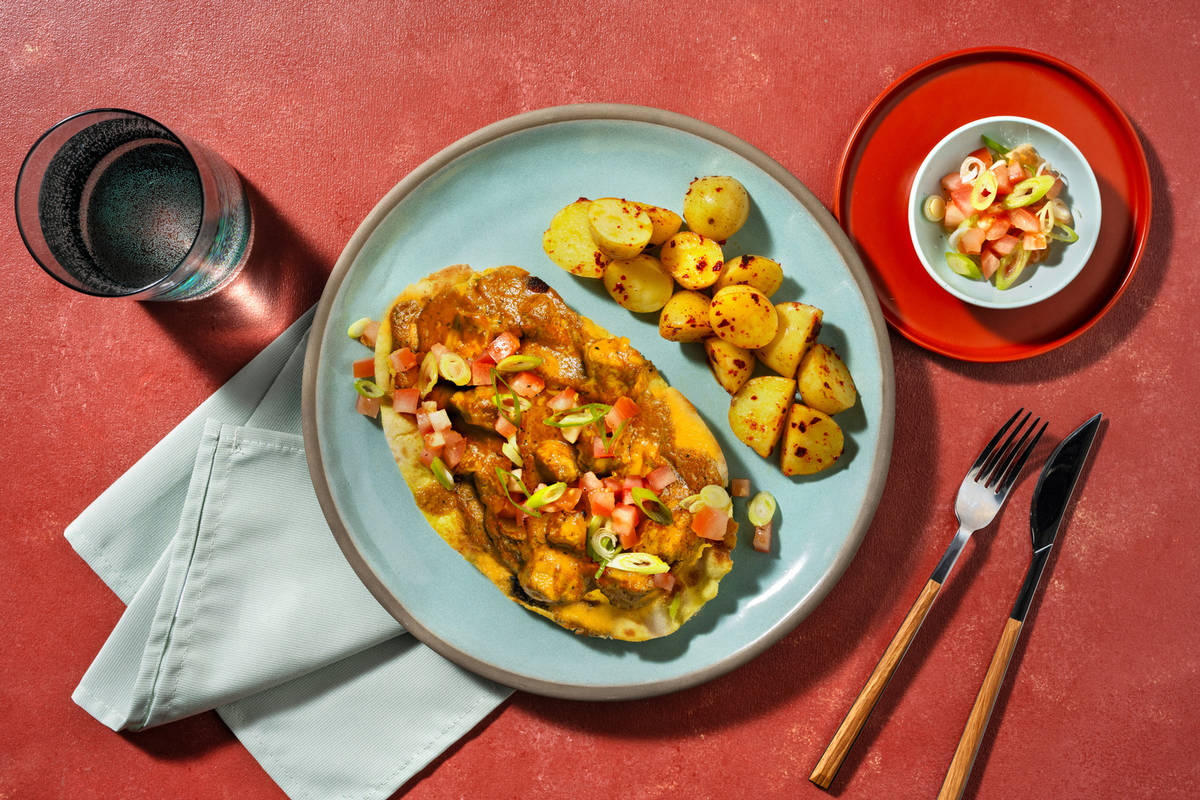 Chicken Korma Baked Naan