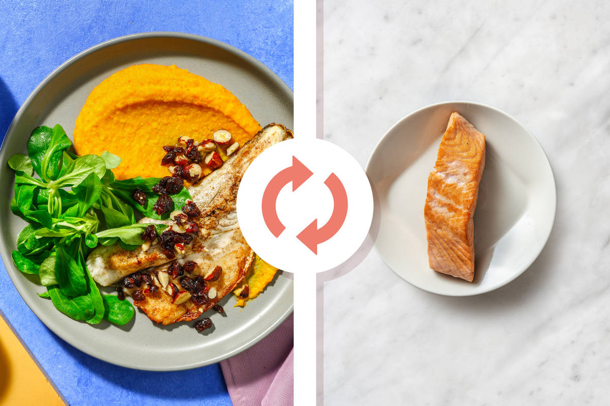 Salmone 'in collina' e zucca cremosa