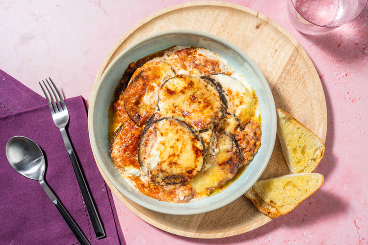 Lentil and Aubergine Moussaka