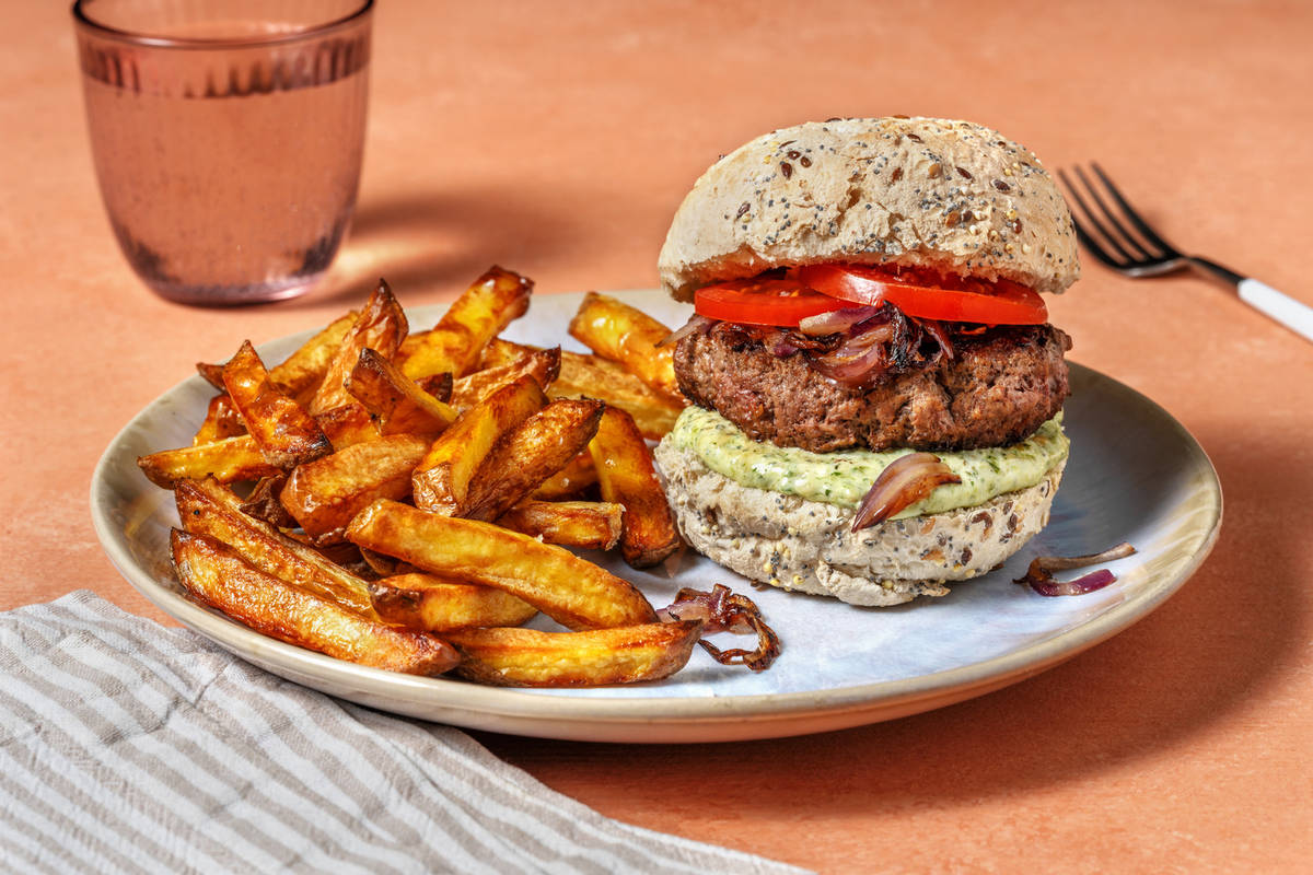 Burger aux couleurs de l'Italie