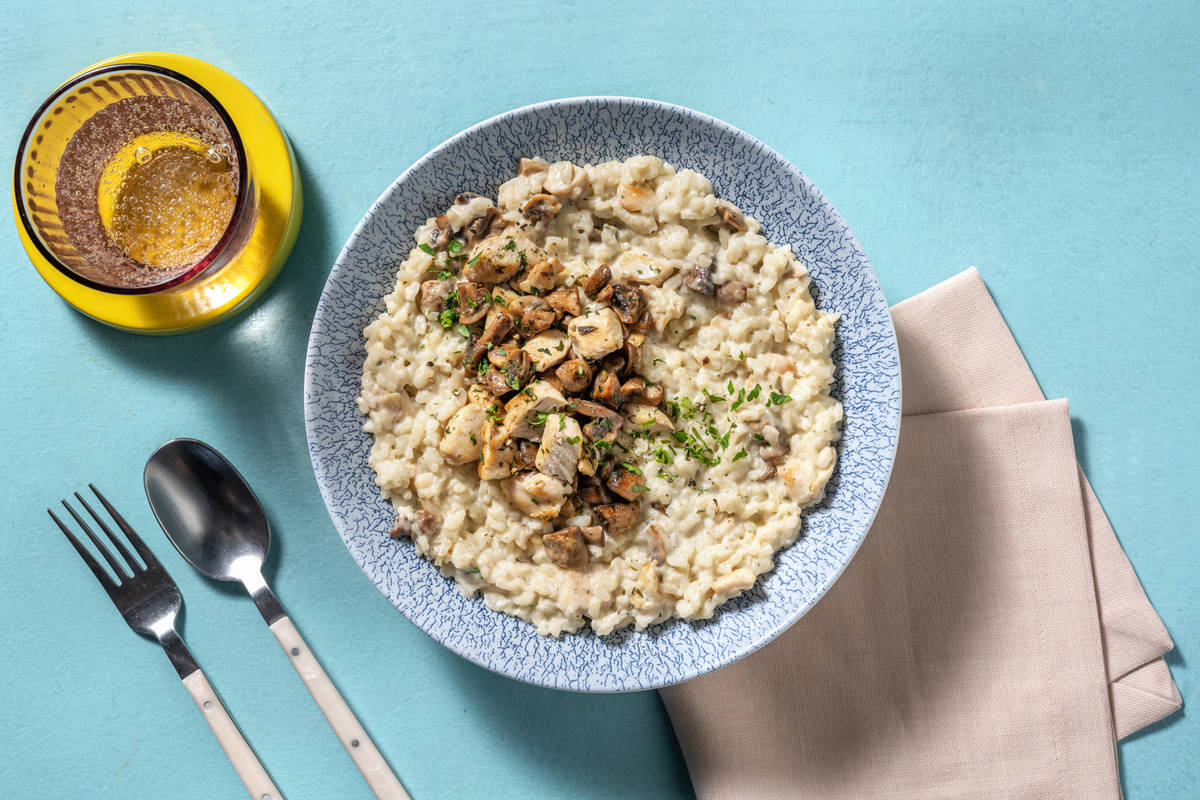 Risotto al funghi & pollo