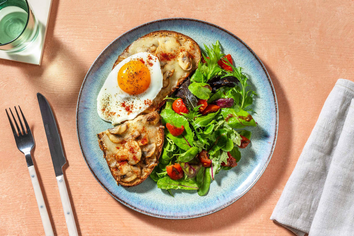Tartines champignons & gouda
