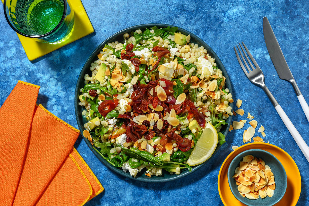 L'Oasis : couscous perlé, avocat & chèvre