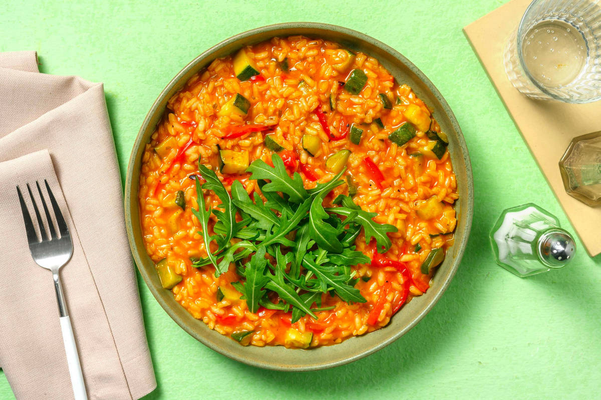 Oven-Baked Ratatouille Risotto