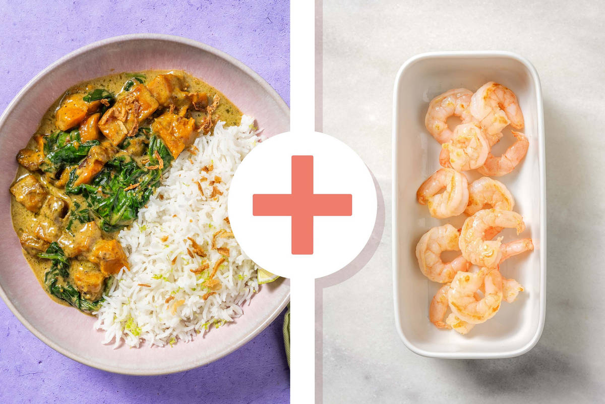 Thai Green Style King Prawn and Squash Curry 