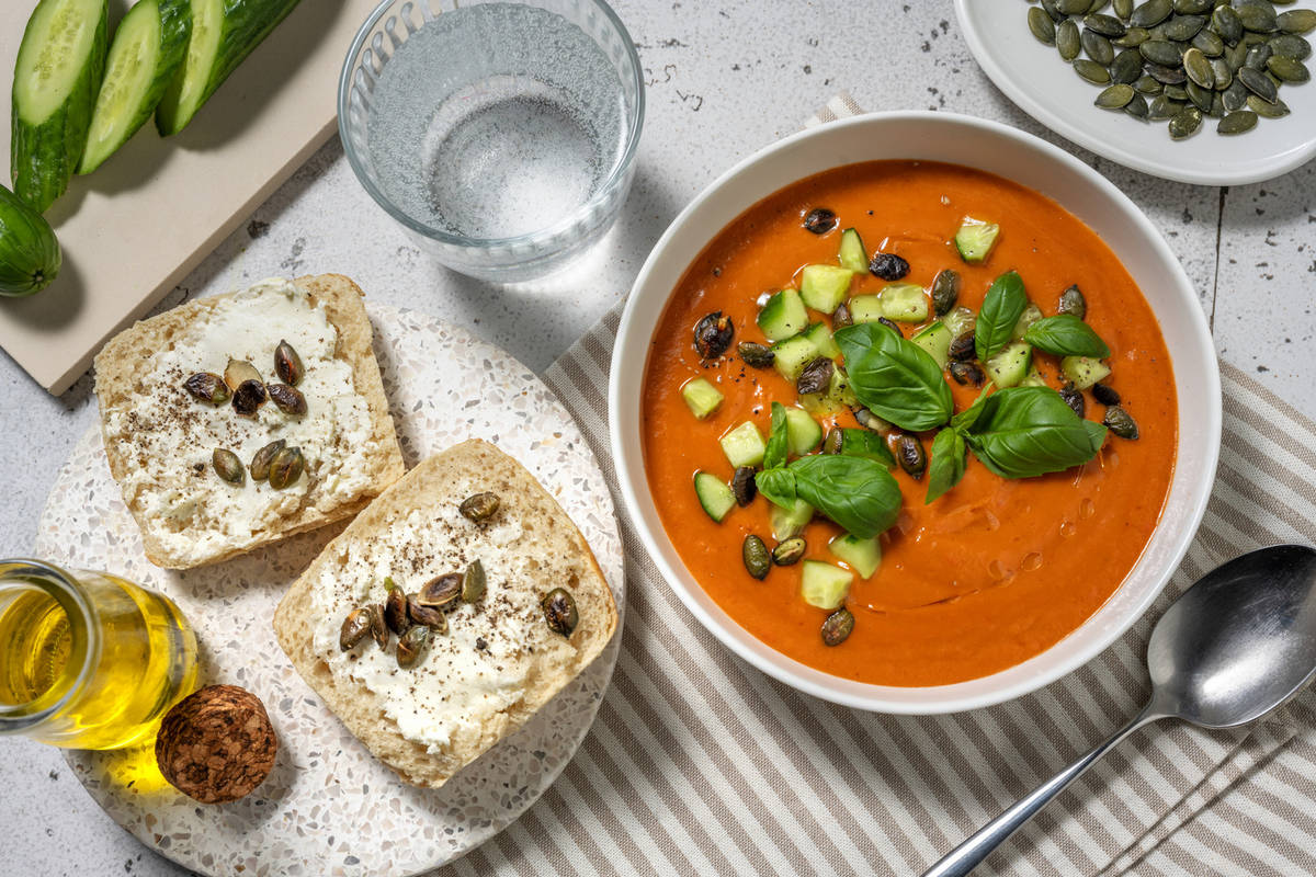 Gaspacho andalou de tomate & poivron