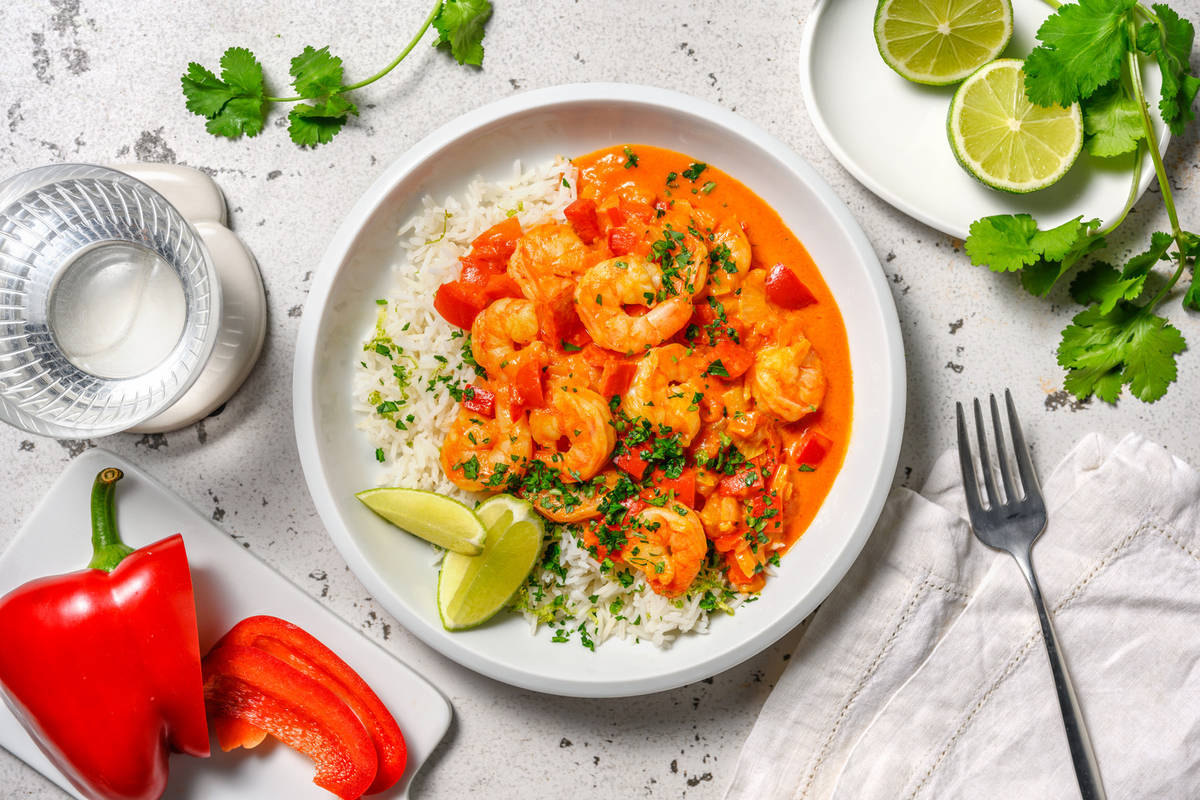 Curry de crevettes & lait de coco