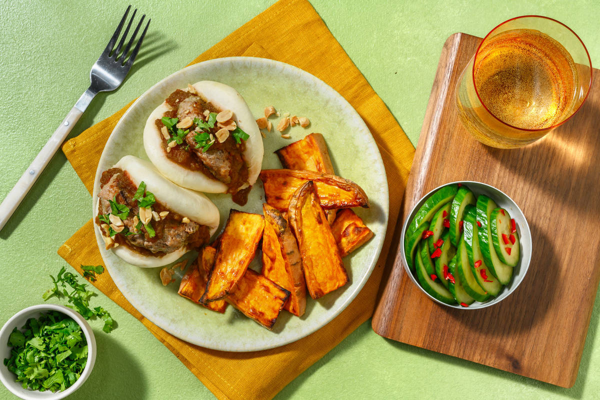 Bao au porc & sauce asiatique sucrée