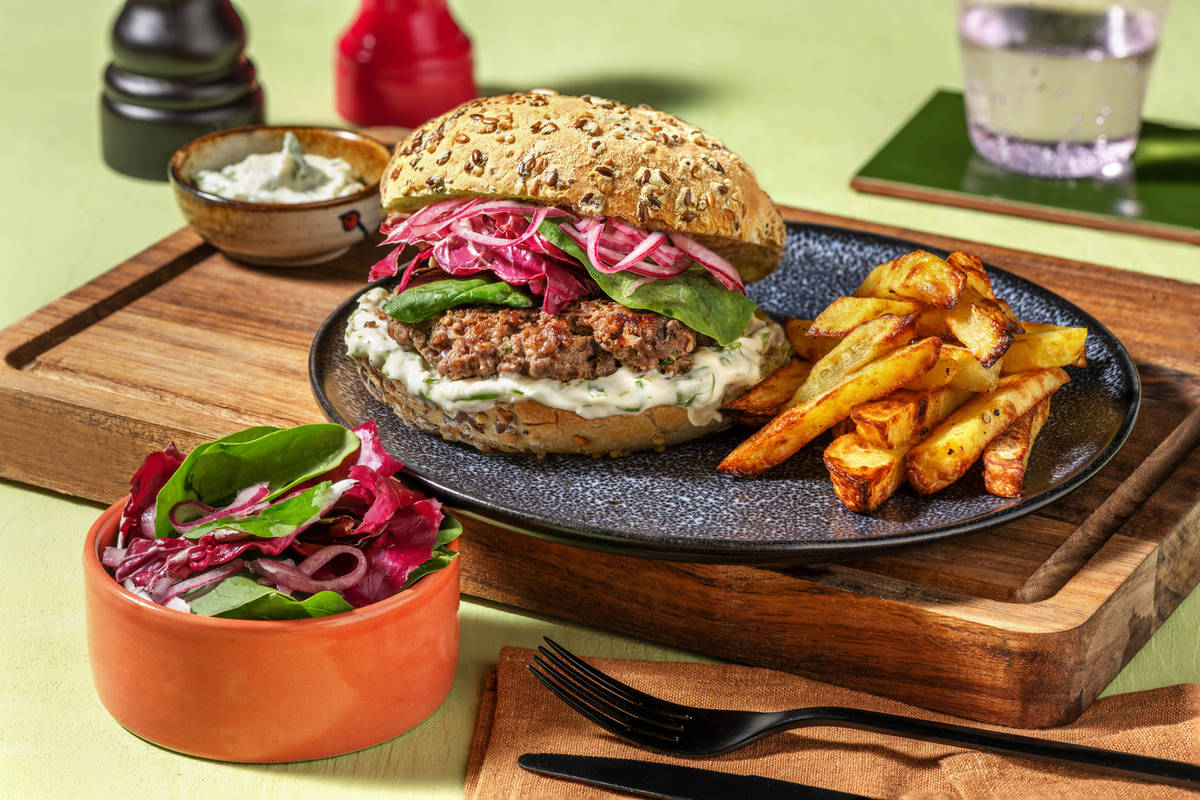 Burger à l'orientale au zaatar