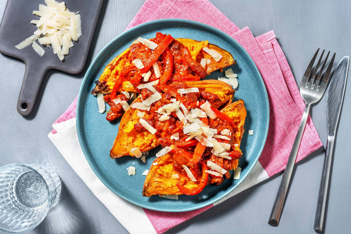 Veggie Chilli Sweet Potato Jacky-P 