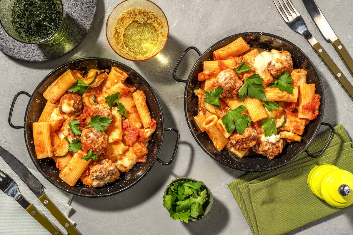 Mixed mince meatball skillet