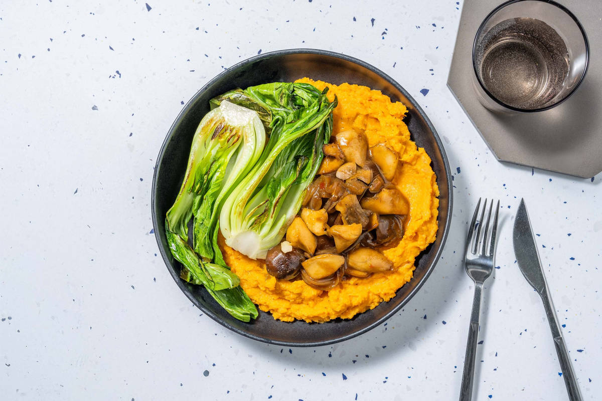 Miso-glasierte Kräuterseitlinge