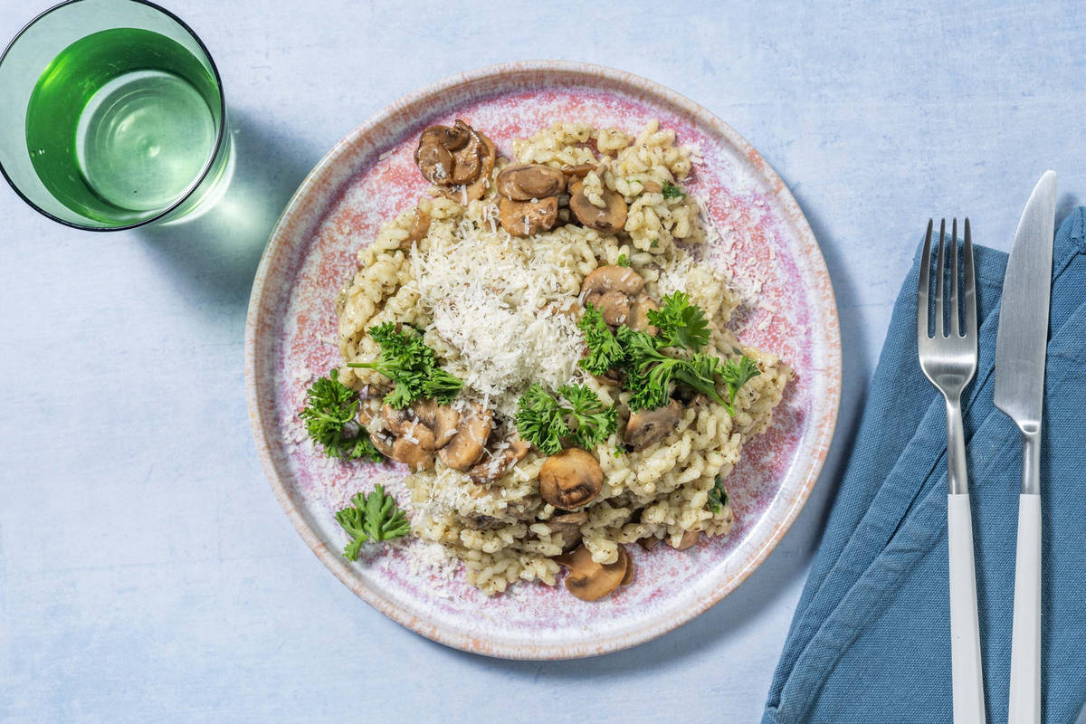 Risotto léger saveur truffe & champignons