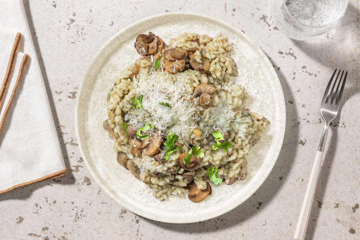 Risotto au fromage de chèvre parfumé à la truffe