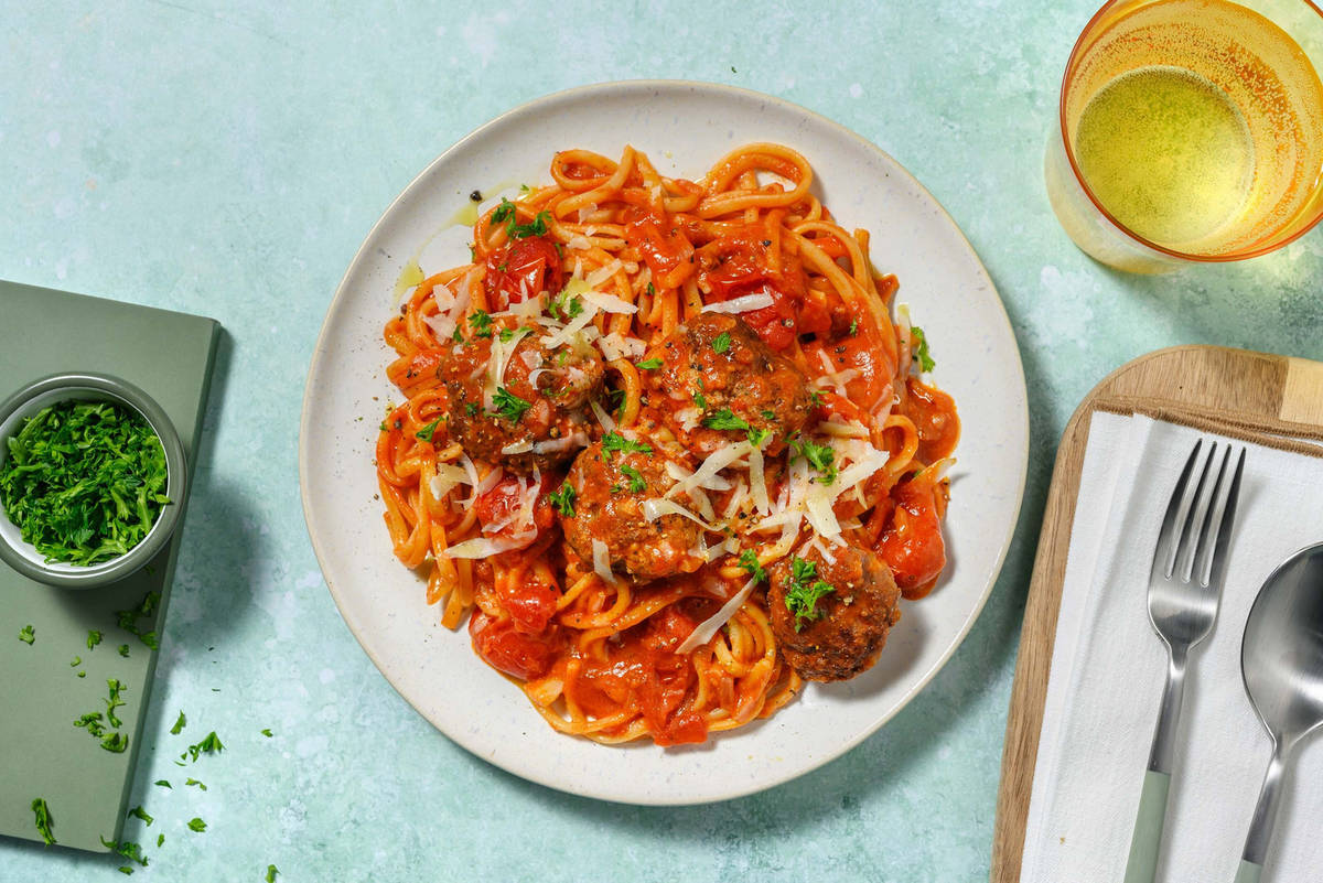 One pot : spaghetti & boulettes de bœuf
