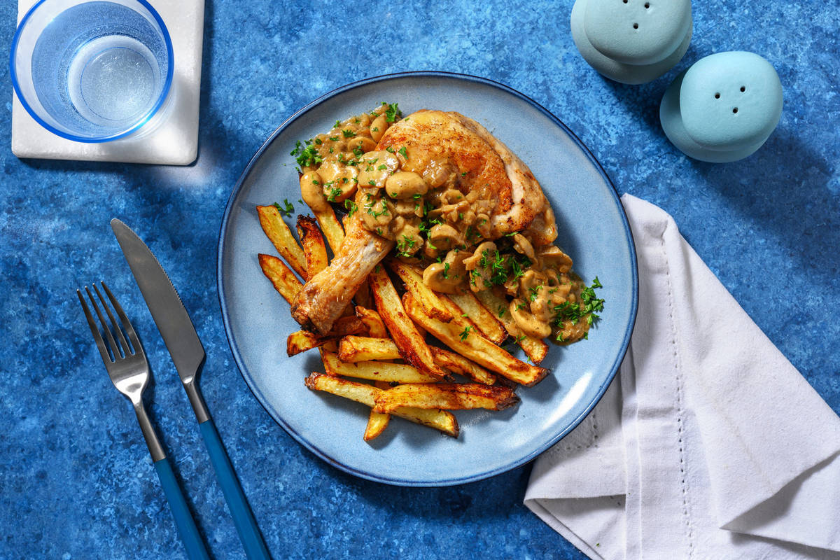 Poulet-frites sauce poulette façon bistrot