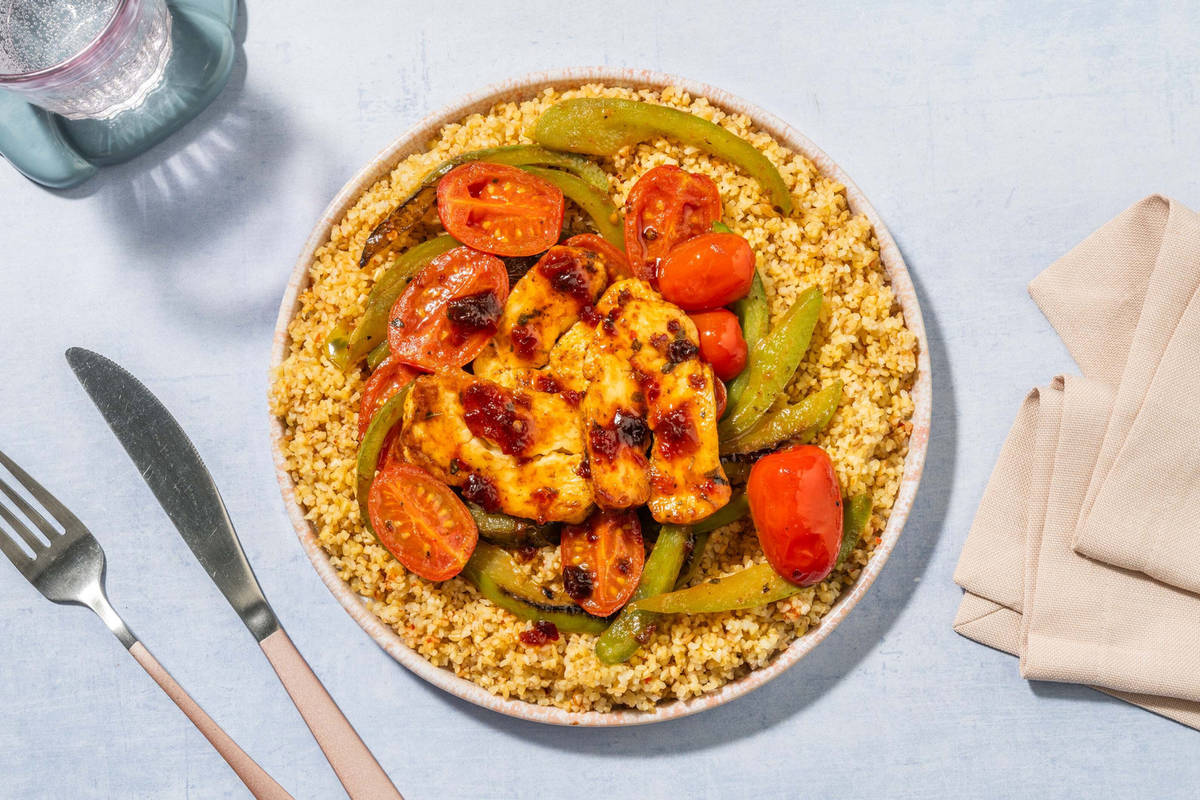 Red Pepper Chilli Jelly Glazed Halloumi