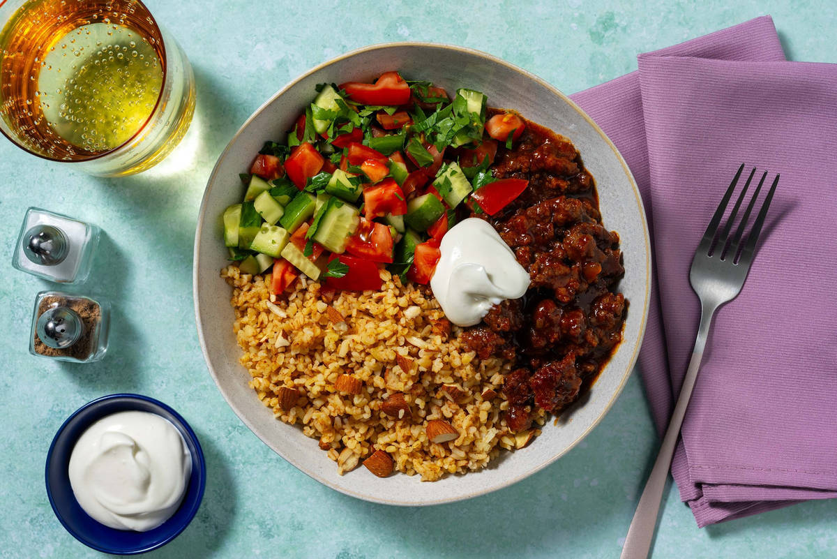 Curry-apricot glazed beef