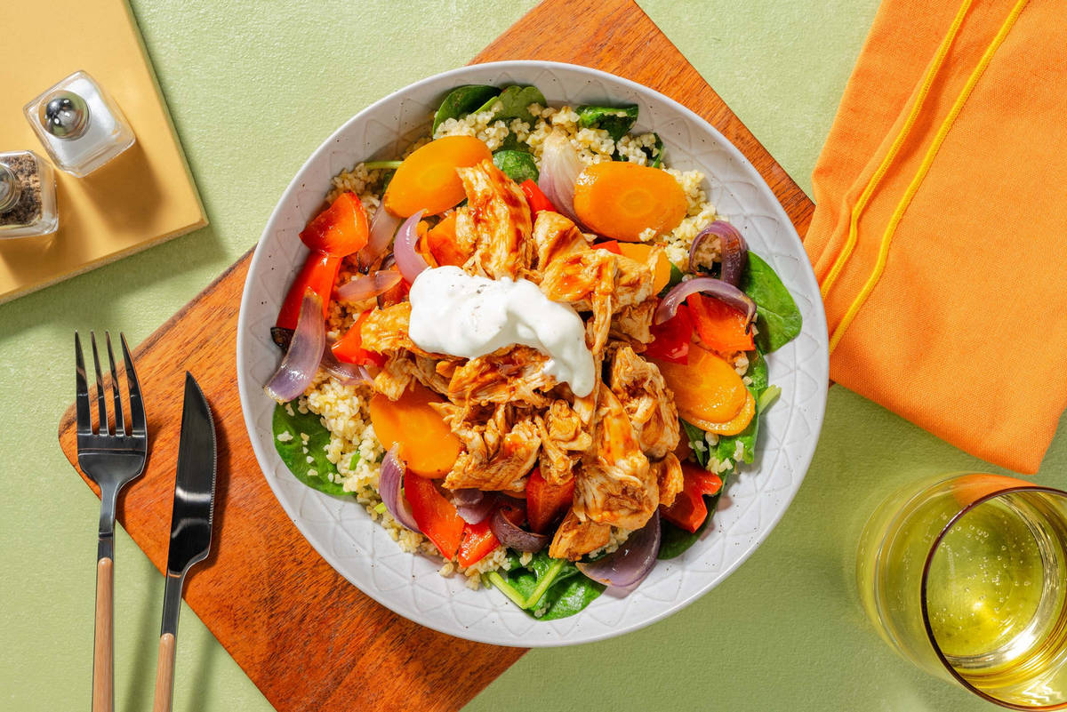 Koreansk BBQ-kryddad pulled chicken