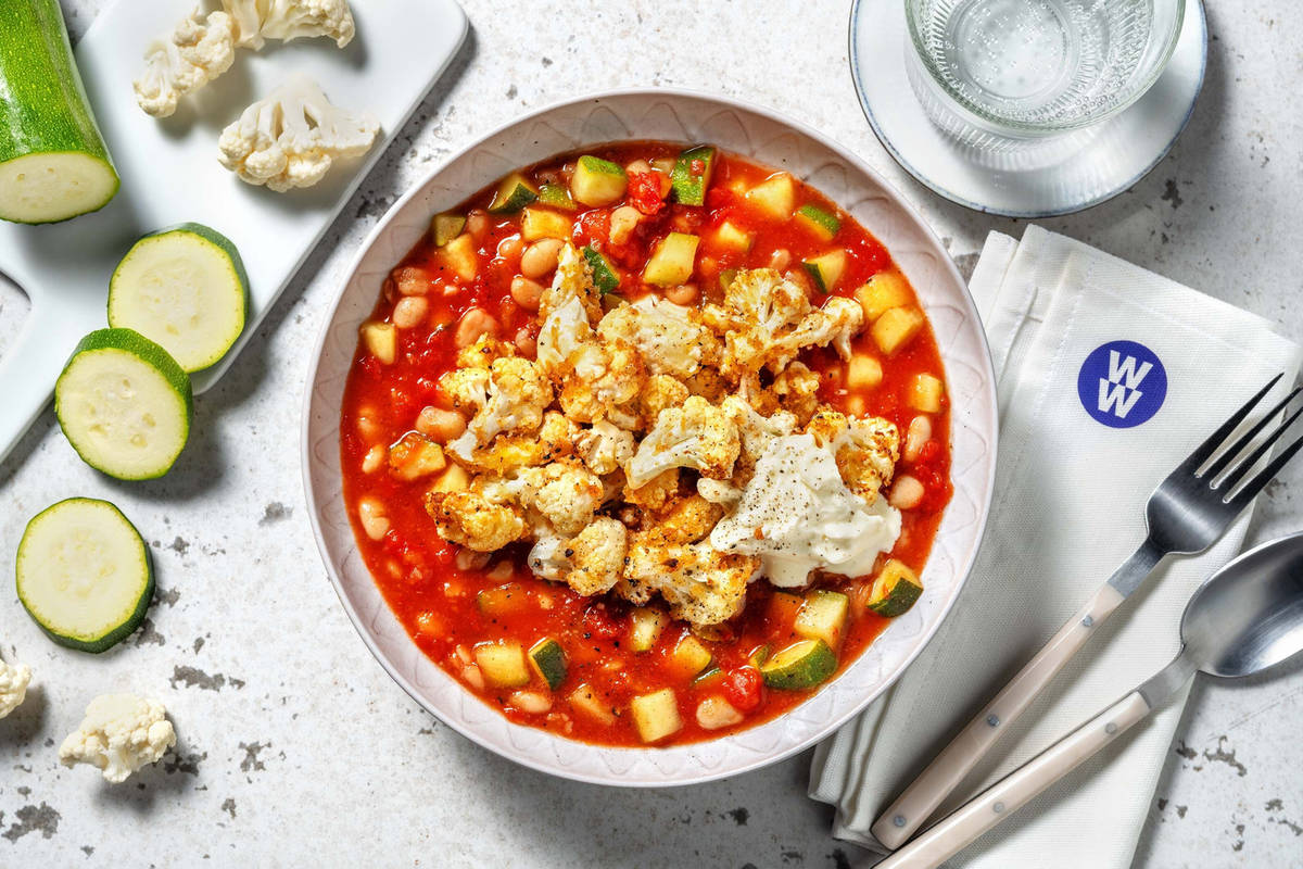 Crispy Cauliflower Nuggets and Poached Chicken