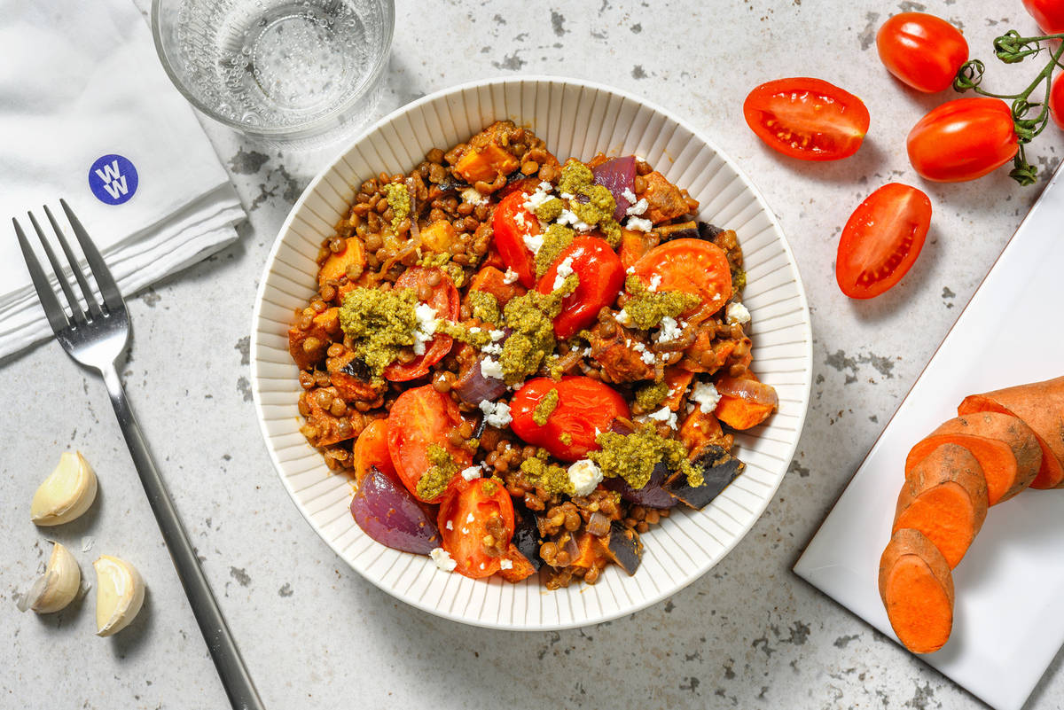 Roasted Veg and Lentil Jumble