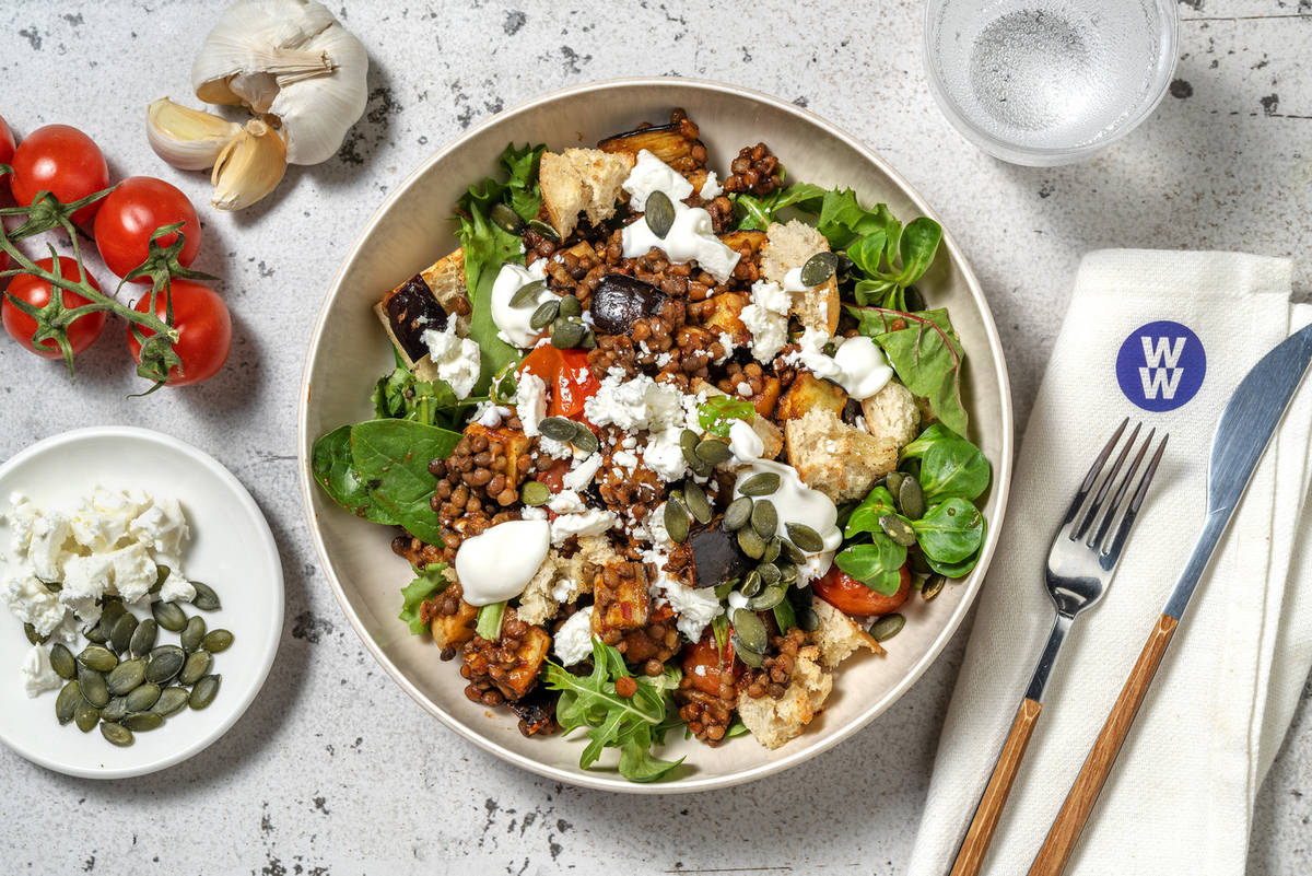 Warm Roasted Tomato and Lentil Salad