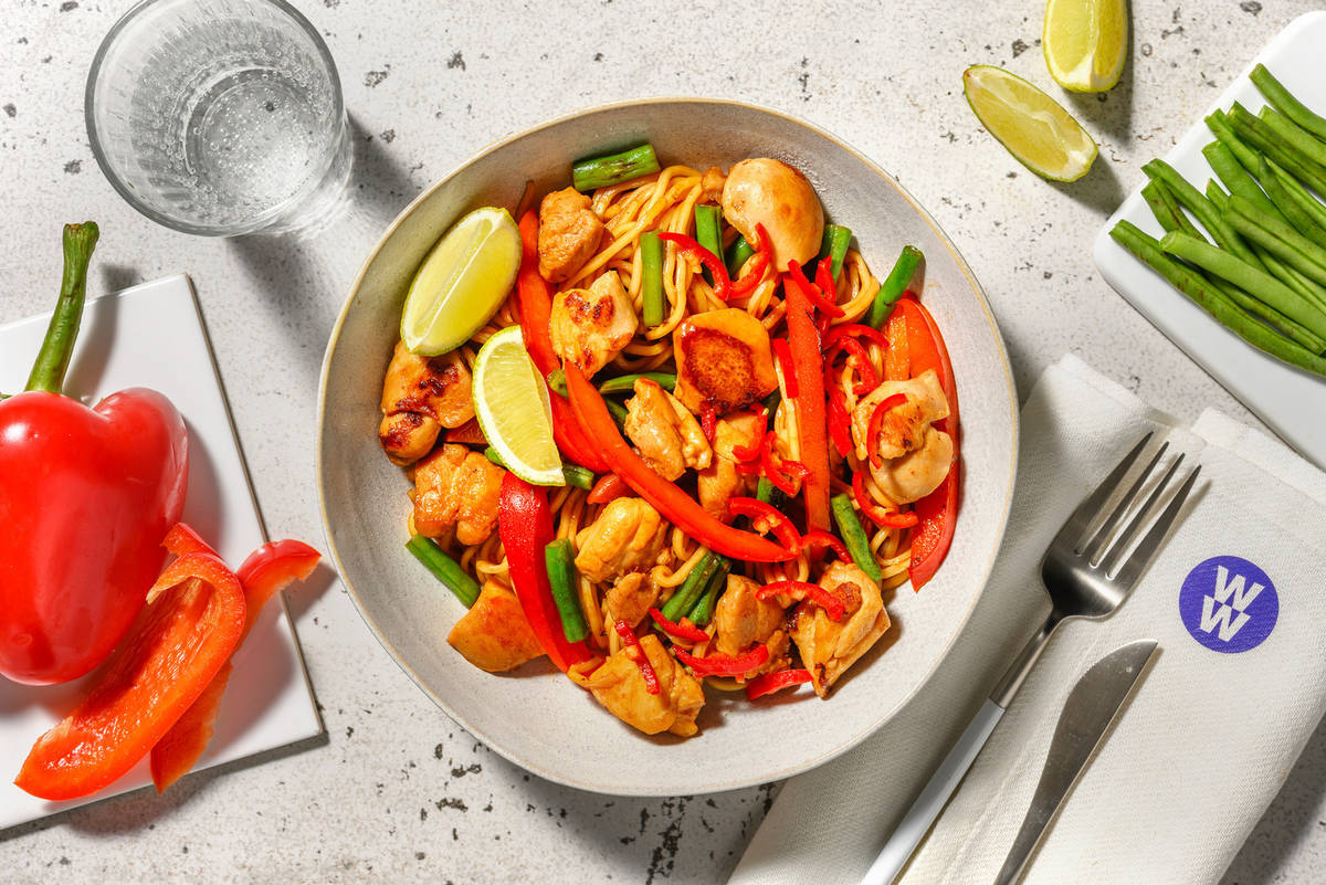 Chinese Style Chicken Noodle Stir-Fry