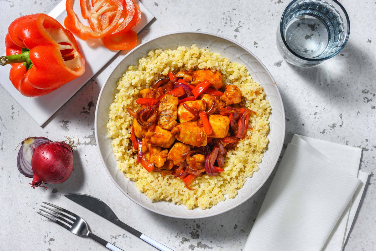 Glazed Ginger Chicken and Pepper Stir-Fry