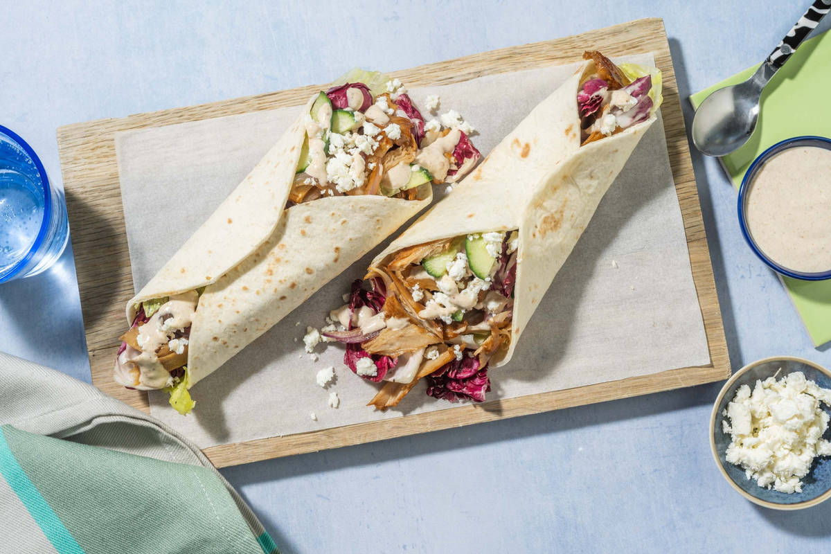 Wraps met veggie döner en feta