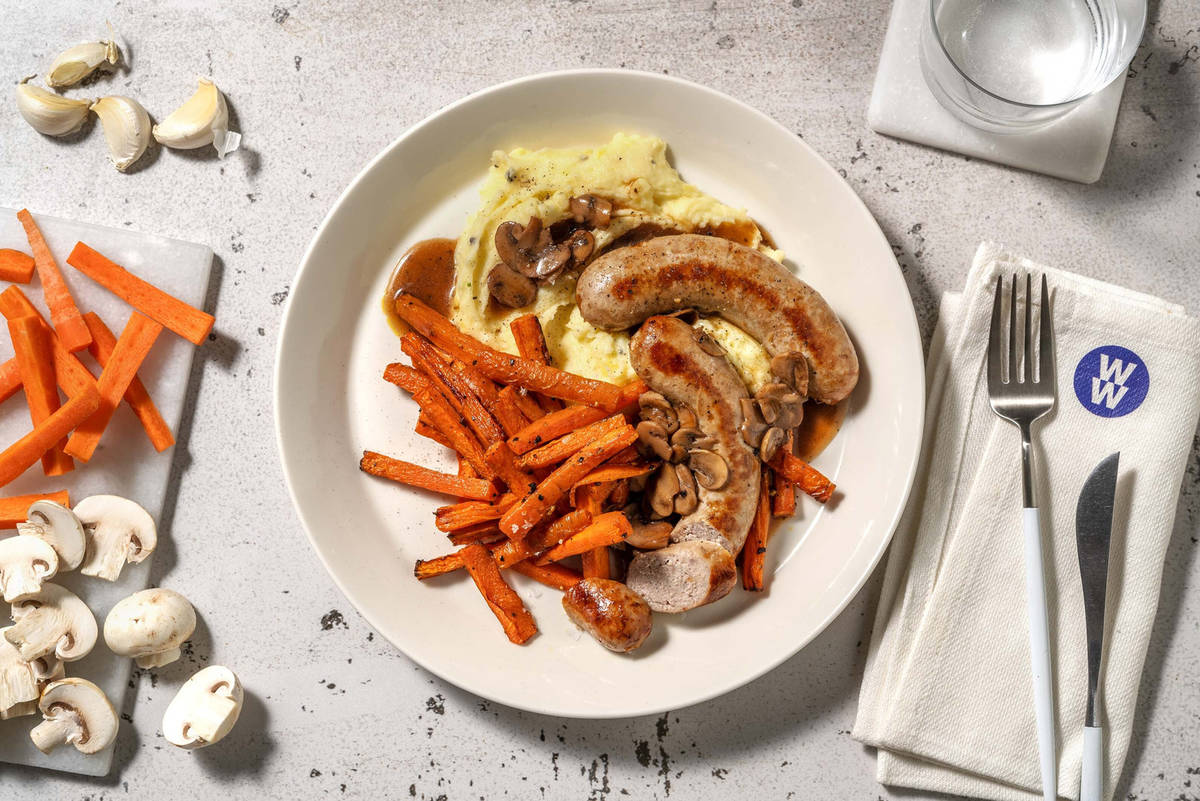 Sausages in Mushroom Sauce