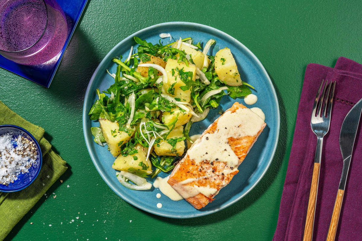 Pan-seared salmon