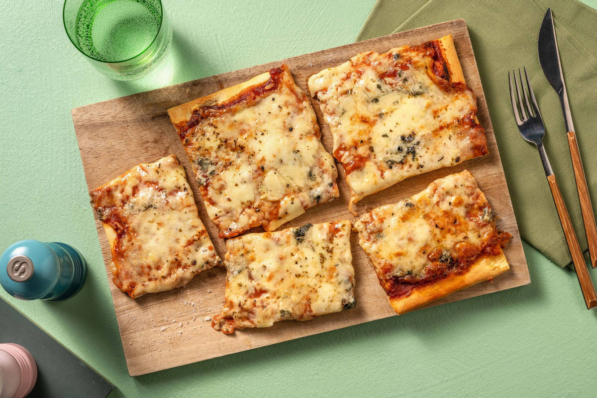 Pizza met drie kazen 