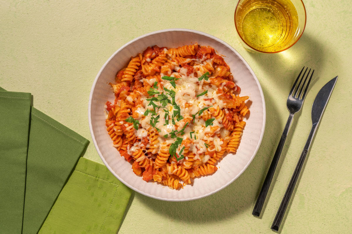 Creamy Bacon & Veggie Pasta Bake