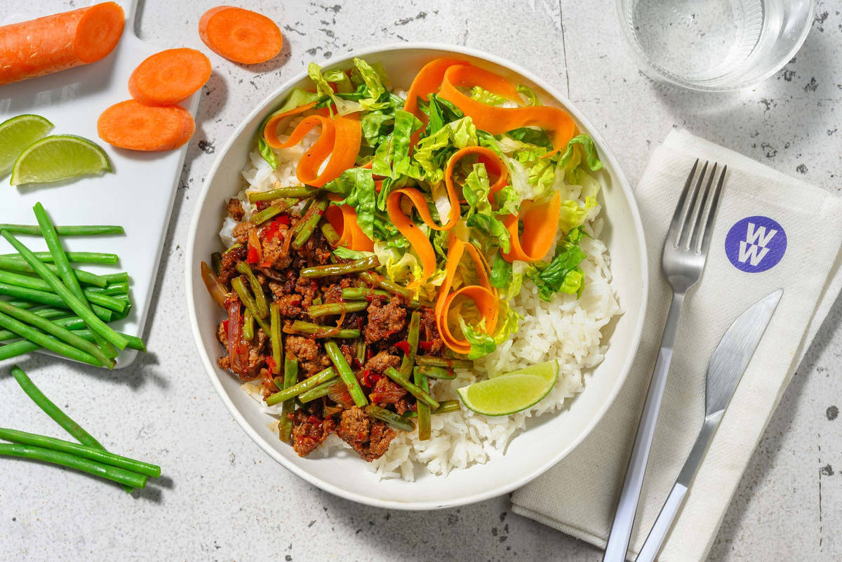 Lemongrass and Sambal Beef Larb Style Salad