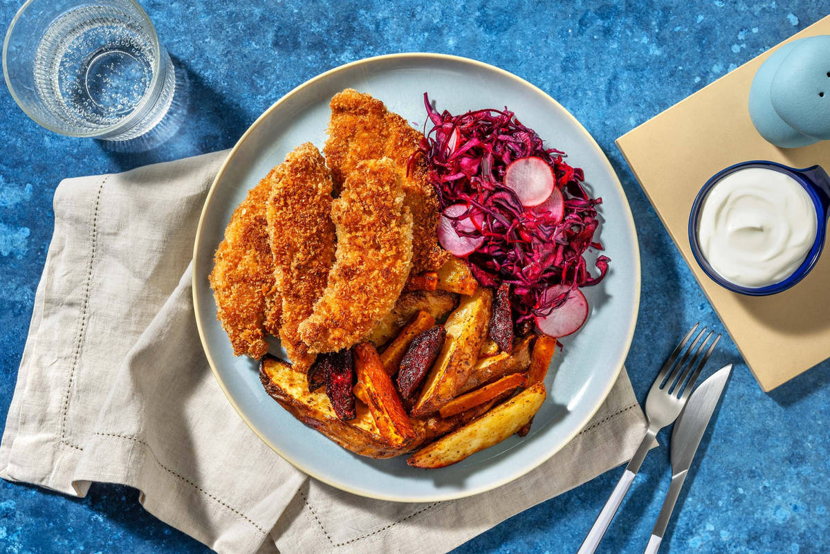 Breaded BBQ chicken