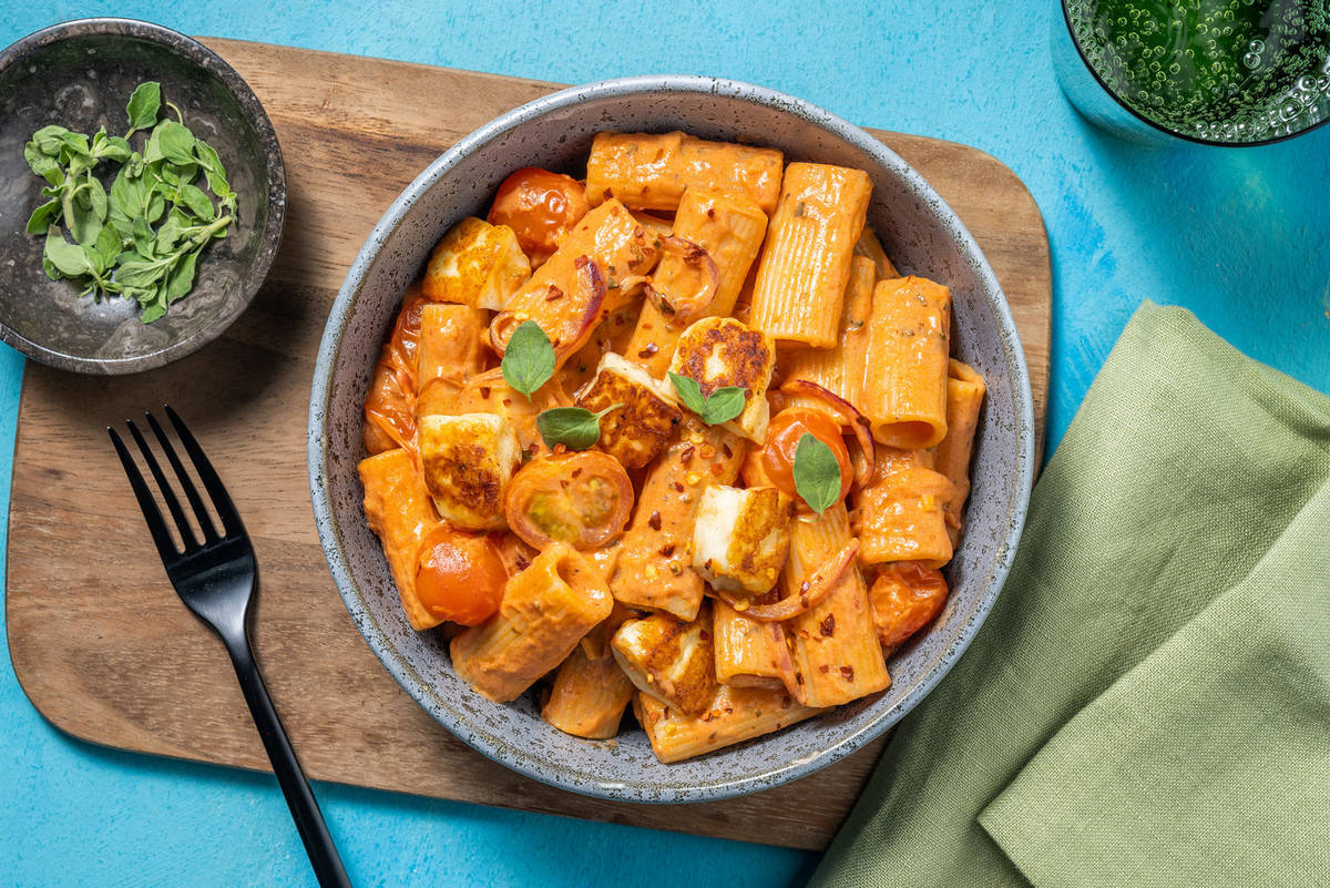 Italiensk halloumipasta