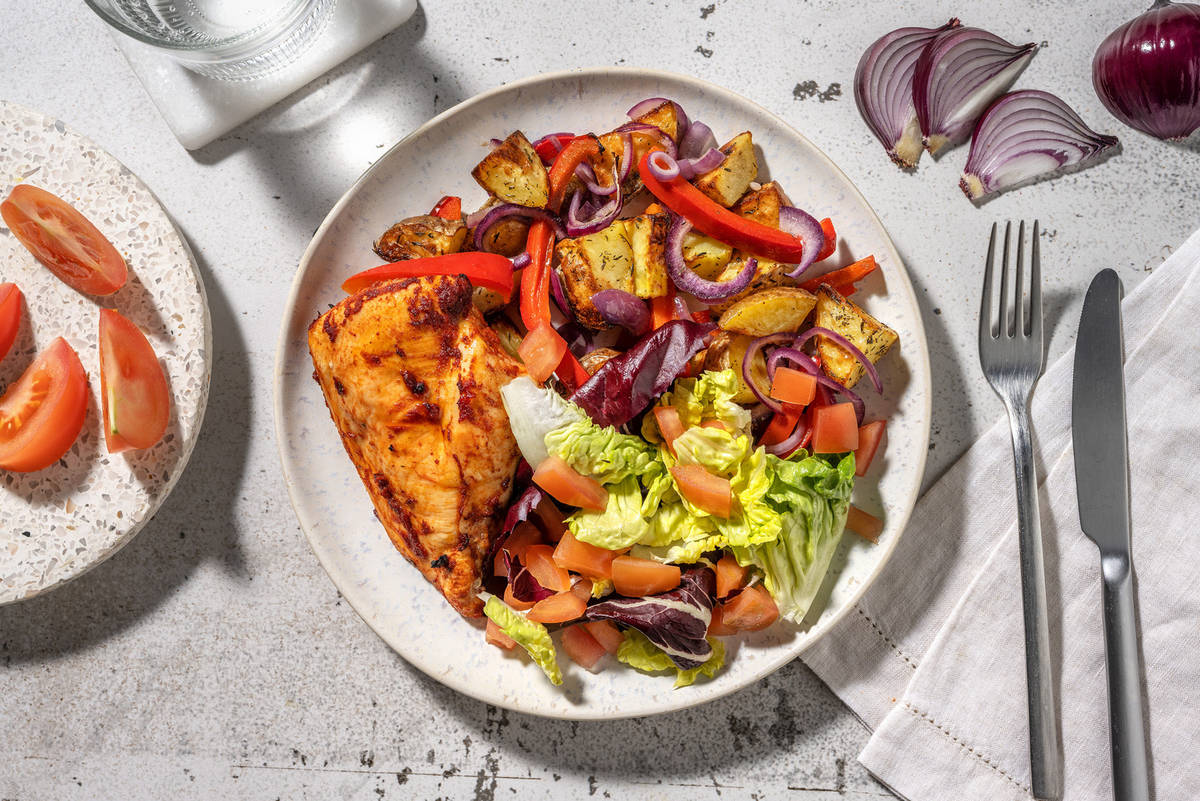 Traybake au poulet pili-pili