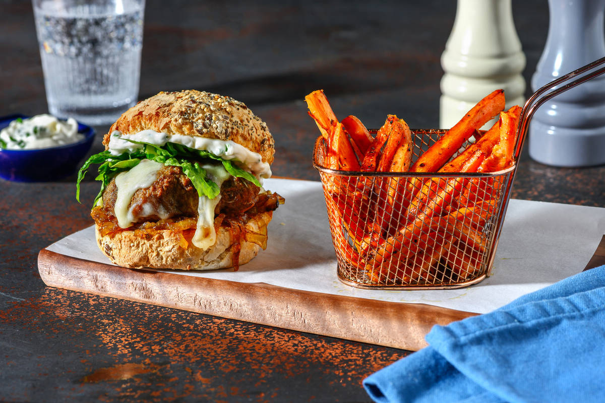 L'Ultimate Burger : gouda & oignon confit