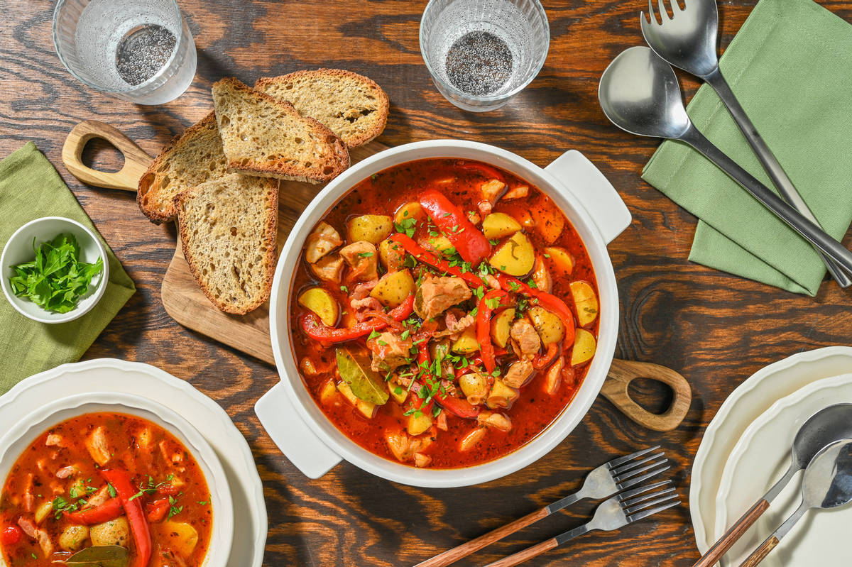 Pebronata corse : veau en sauce aux poivrons