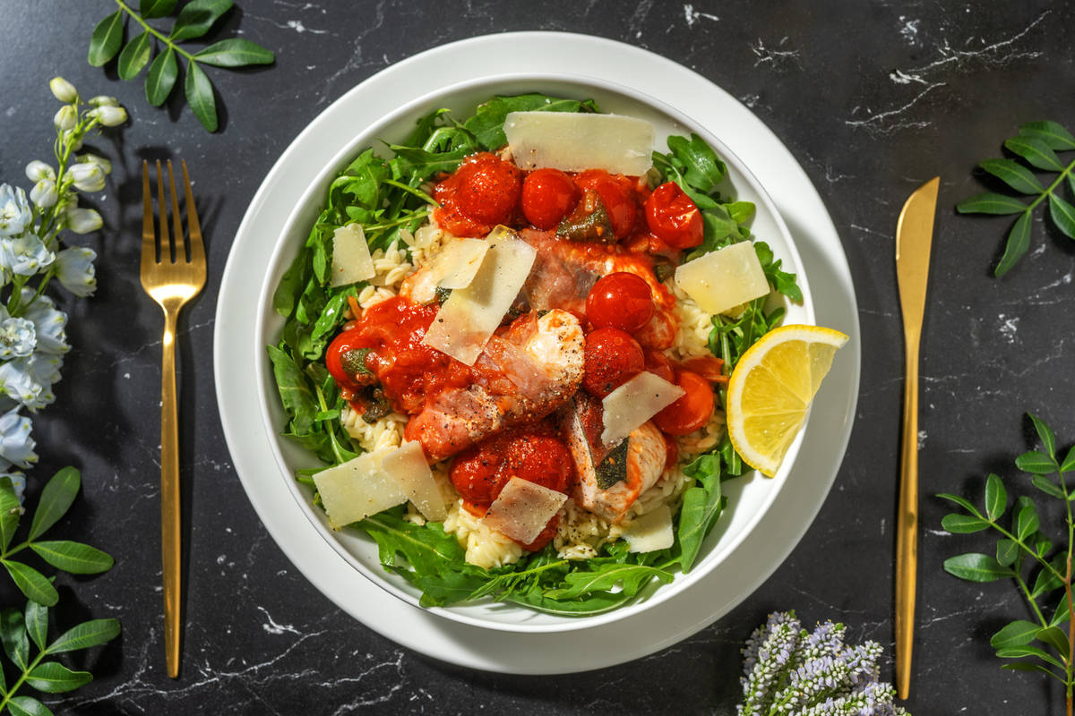 Saltimbocca romana : poulet, jambon & sauge