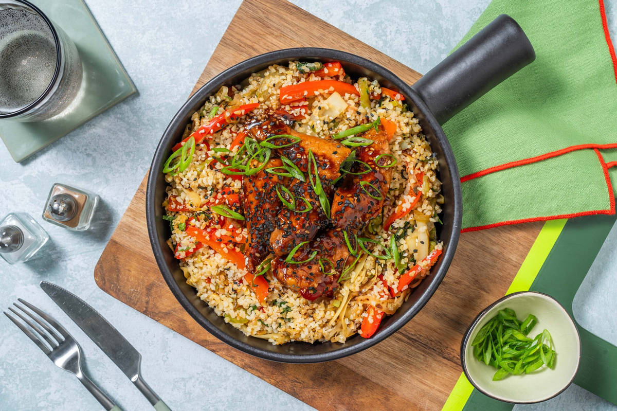 Dés de porc en sauce bulgogi