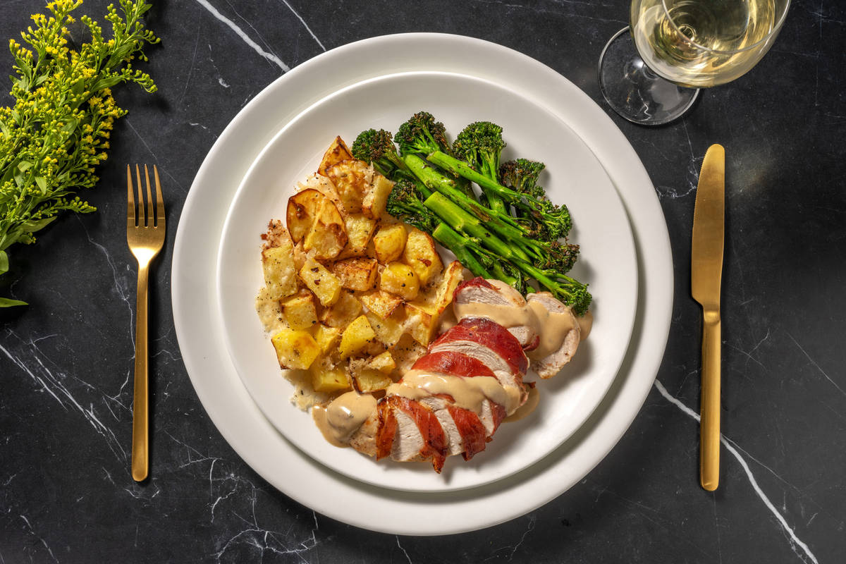Serrano Ham Wrapped Chicken Breast