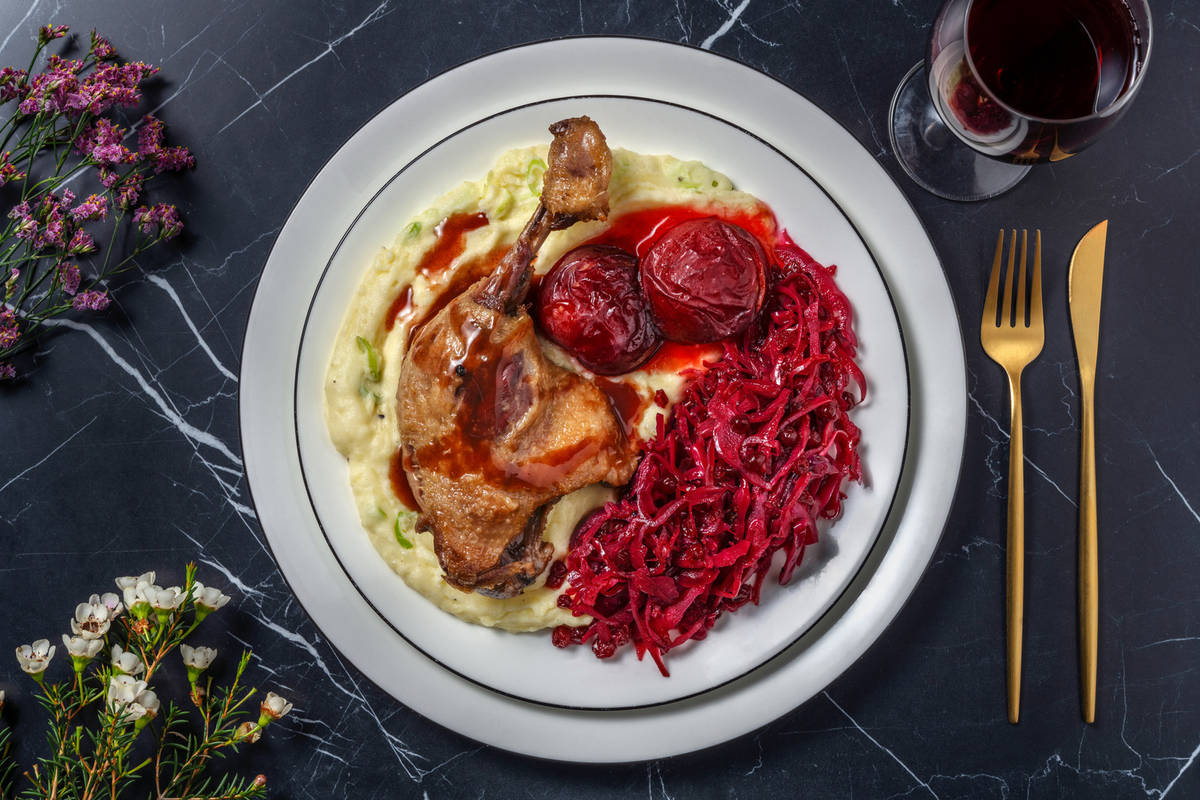 Confit Duck Leg and Spring Onion Mash  