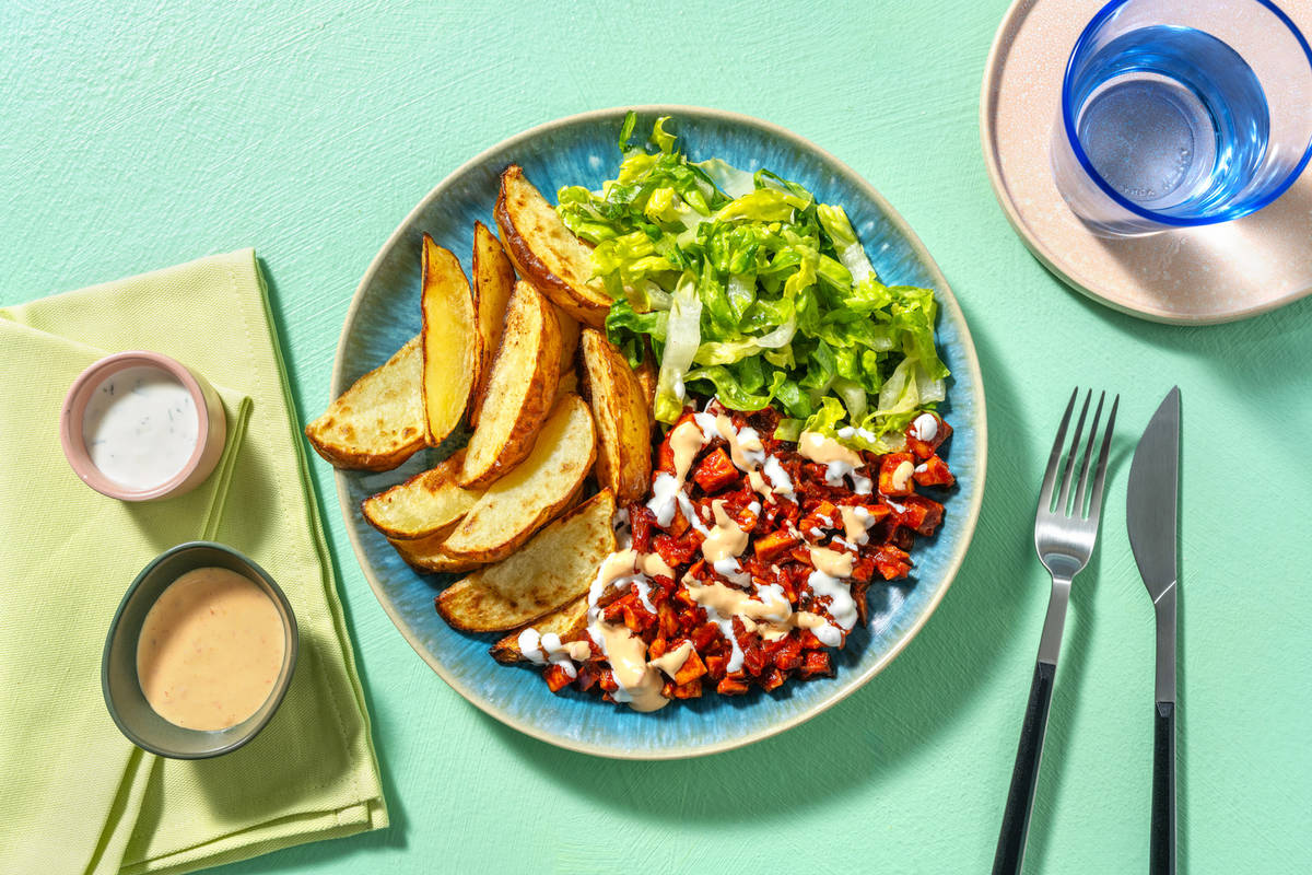 Räuchertofu-Teller "Kebab-Style"