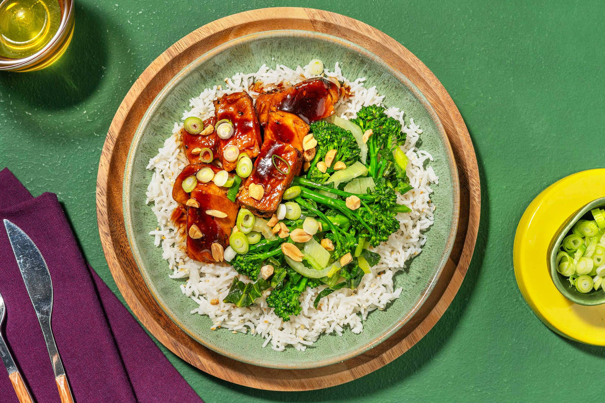 Ultimate Chinese New Year Hoisin Pork Steak and Sesame Rice