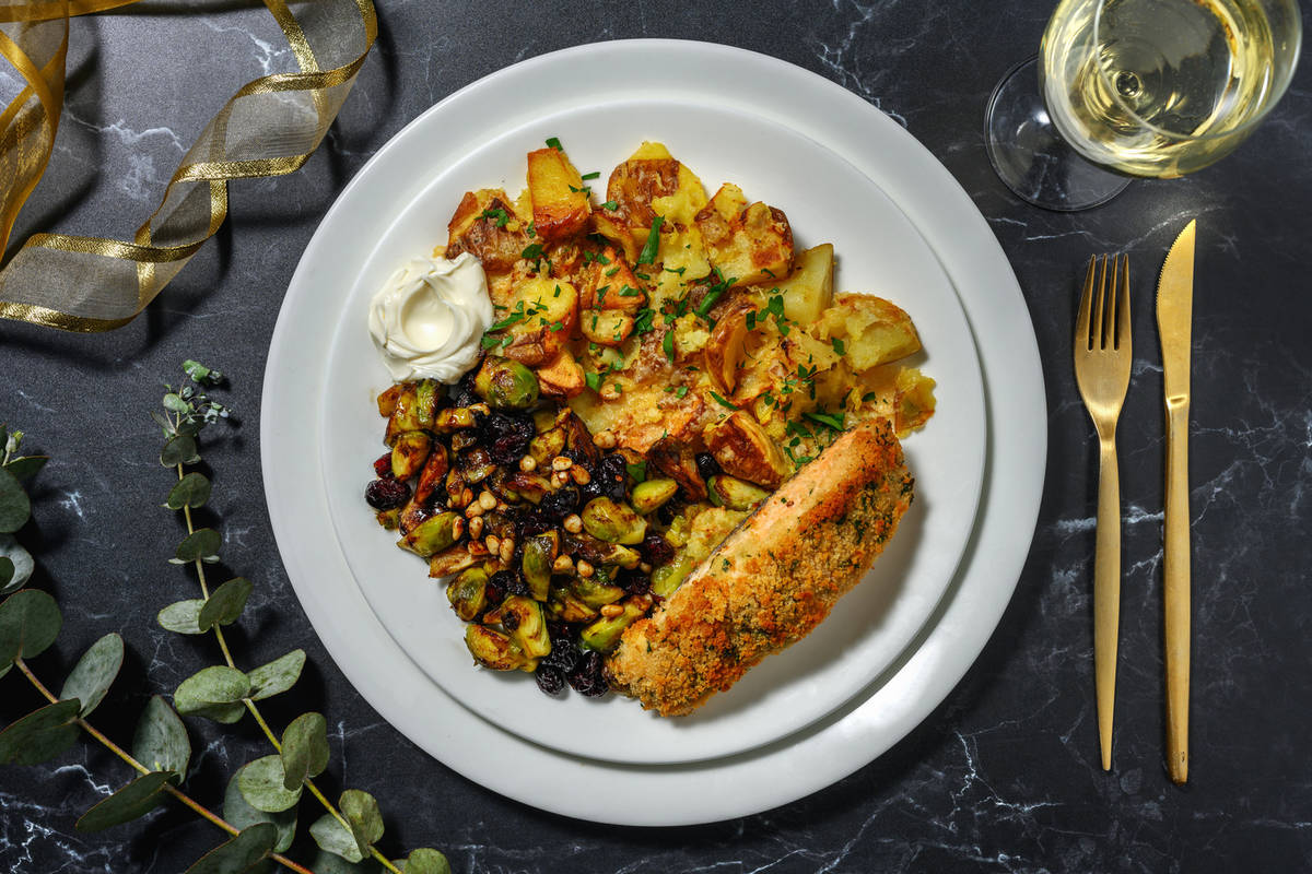 Festive Herb Crusted Salmon