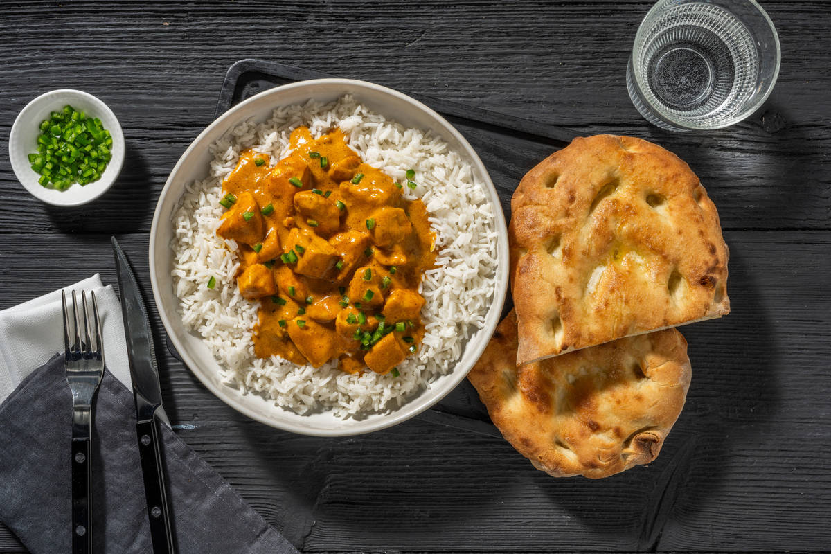 Ultimate Creamy Chicken Korma and Basmati Rice
