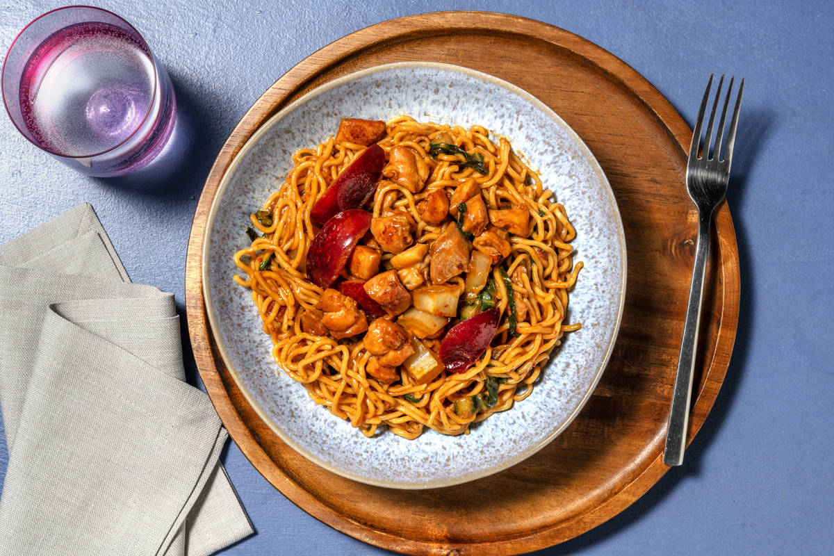 Diced Chicken Breast and Plum Stir-Fry