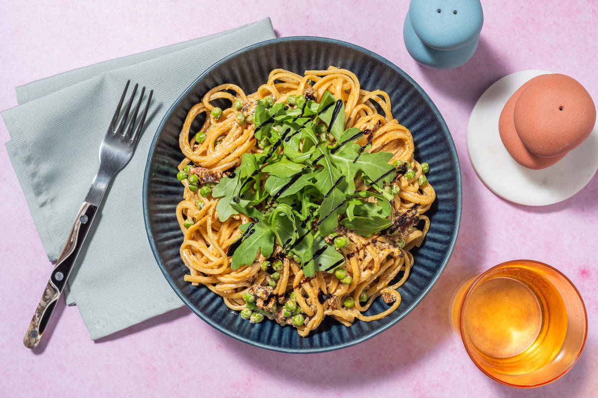 Easy Peasy Chorizo Linguine
